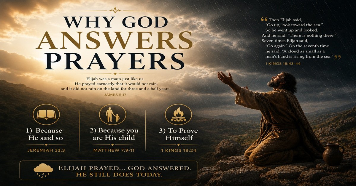 3 Reasons Why God Answers Prayers